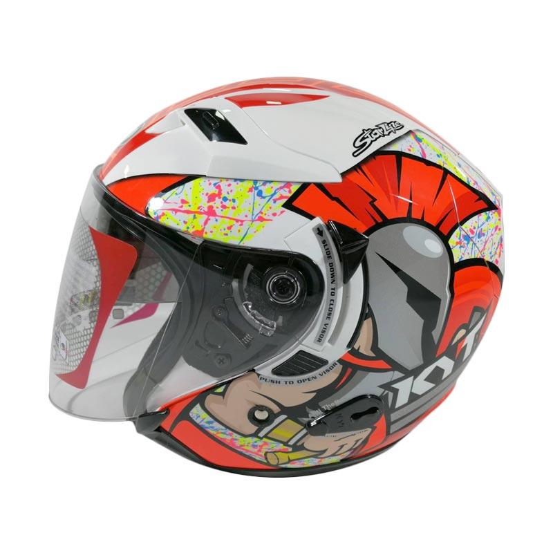 Jual KYT Venom Open Simeon Corsi Double Visor Helm Half Face L di Seller c4mille Pejagalan