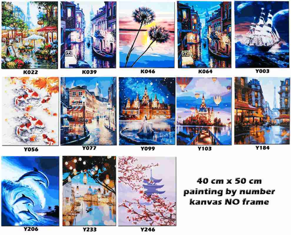 Jual PROMO PORTRAIT 40X50 PAINT BY NUMBER PAINTING BY NUMBERS DIY LUKISAN ACRILYC PARIS ALAM ART