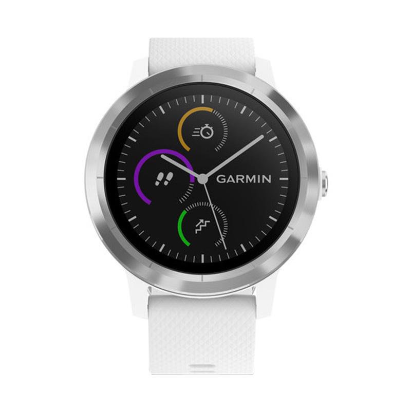 Jual Pre Order Garmin Vivoactive 3 Smartwatch White + Leather Strap
