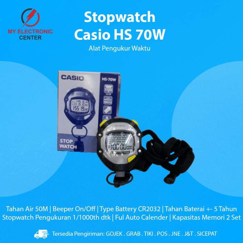 Promo Stopwatch Casio HS70W Alat Pengukur Waktu Stop Watch Casio HS70