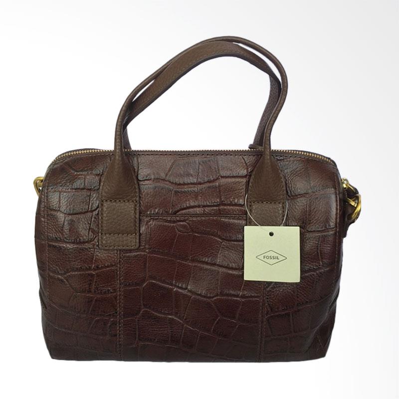 jual fossil jori croco large satchel bag brown jual fossil jori croco large satchel bag brown