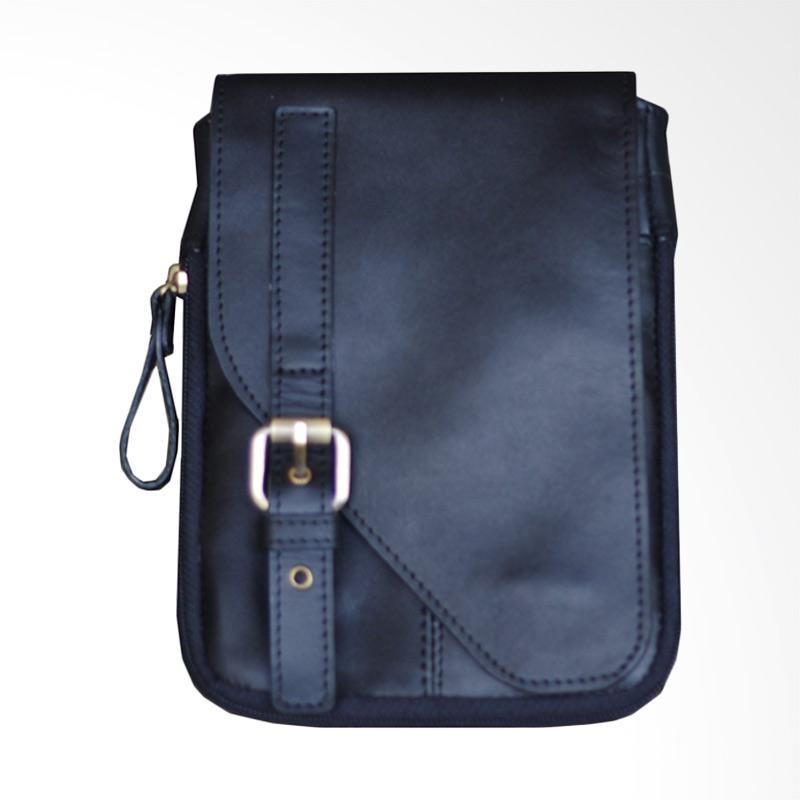 Jual Leather Castle Tas Pria Selempang Pinggang Hitam Jual Leather Castle Tas Pria Selempang Pinggang Hitam