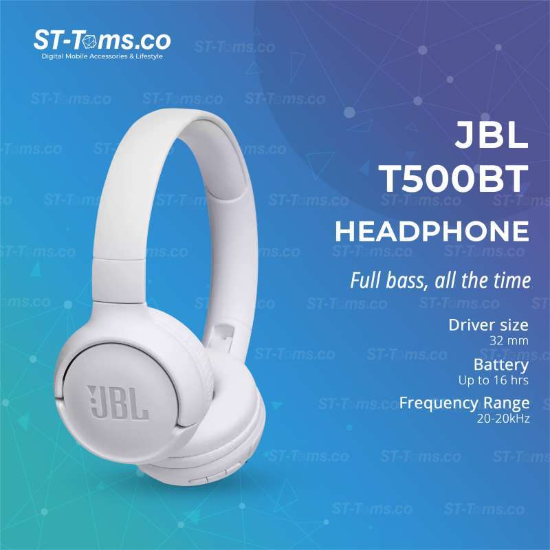 Jual JBL T500BT Wireless Bluetooth OnEar Headphone di Seller STToms