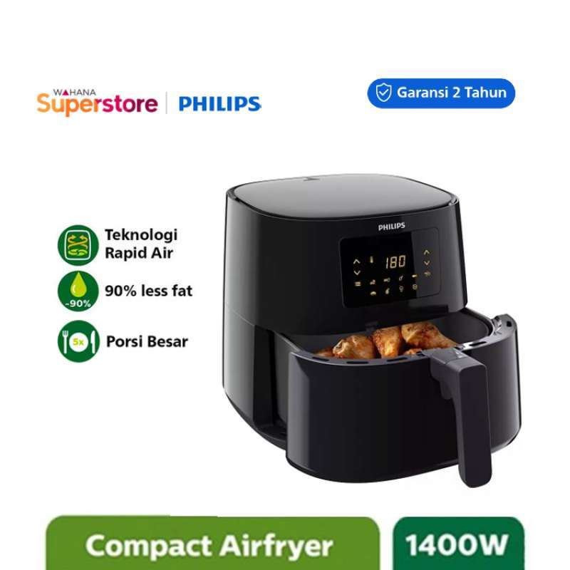 Jual Philips Essential Air Fryer Xl Hd9270/90hitam Hd9270 Spectre Di Seller Wahana Super