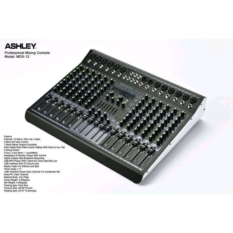 Jual mixer ashley mdx 12 original mixer ashley 12 channel mdx12 digital
