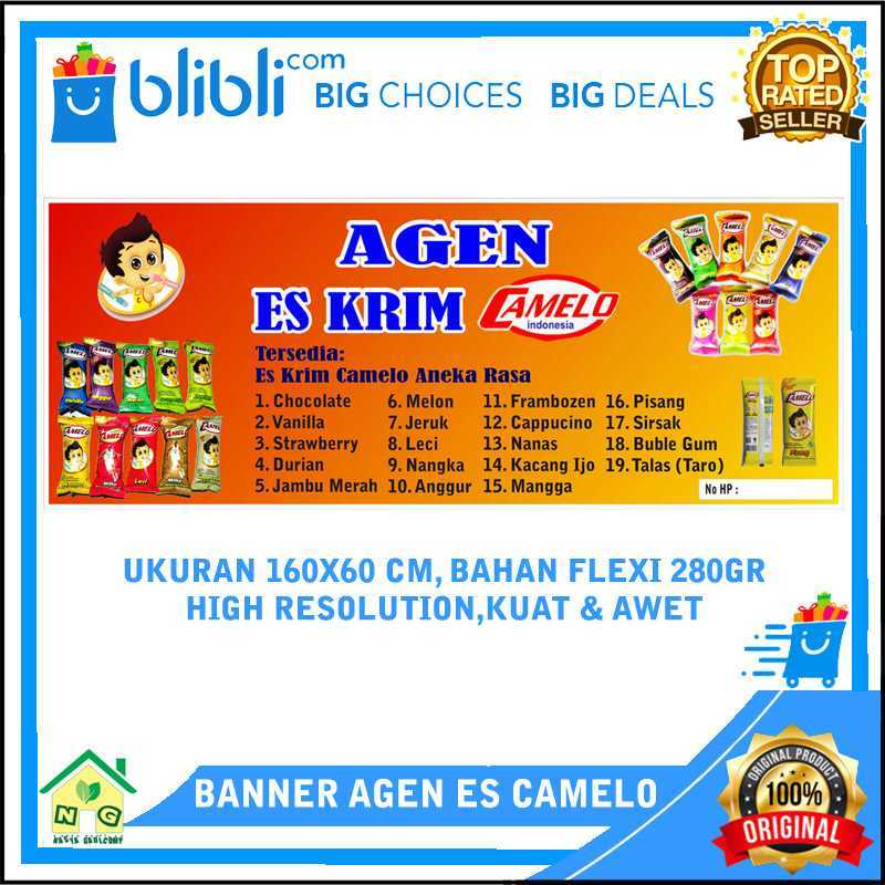 Promo Nasya Gaulcomp Banner Spanduk Promosi Jualan Toko Usaha Agen Es