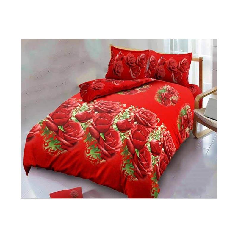 jual kintakun dluxe motif irmi set sprei merah king jual kintakun dluxe motif irmi set sprei merah king
