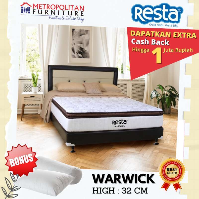 Jual Springbed AIRLAND Resta Warwick FULL SET Kasur Spring Bed Latex
