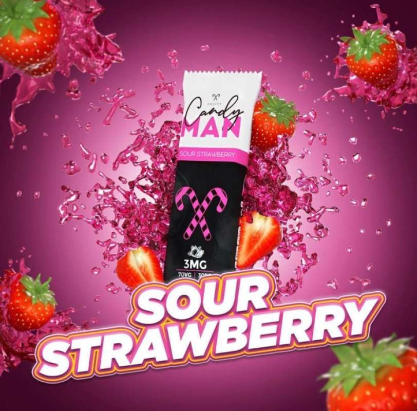 Jual Asli Candyman Sour Strawberry 60ml By FVS Liquid Candy Man