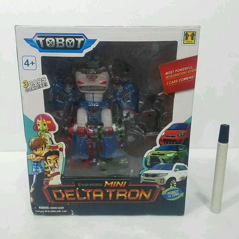 Jual mainan deformation robot figure tobot mini deltatron tinggi ...