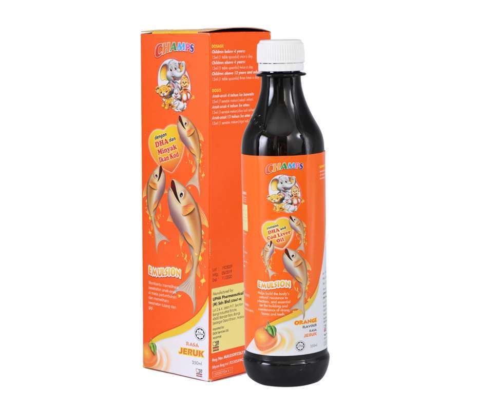 Promo CHAMPS EMULSION Cod Liver Oil 350 ML PROMOSI ED 8/21 Diskon 65