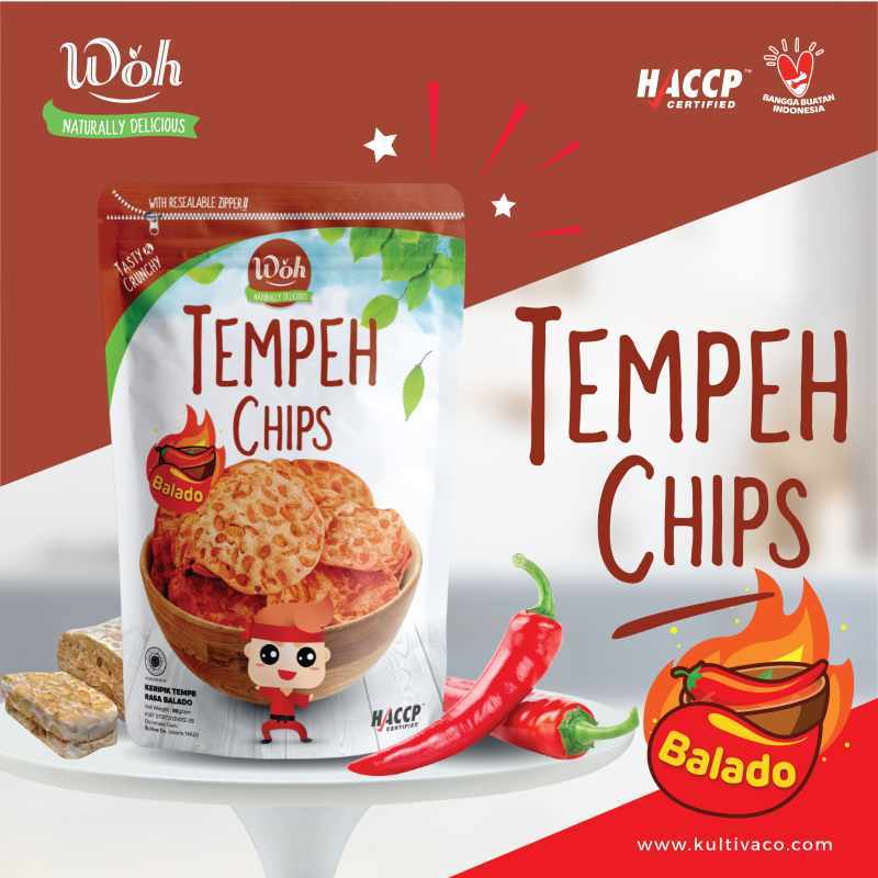 Jual Woh Keripik Tempe Balado 50 Gram (tempeh Chips Balado 50 Gram) Di