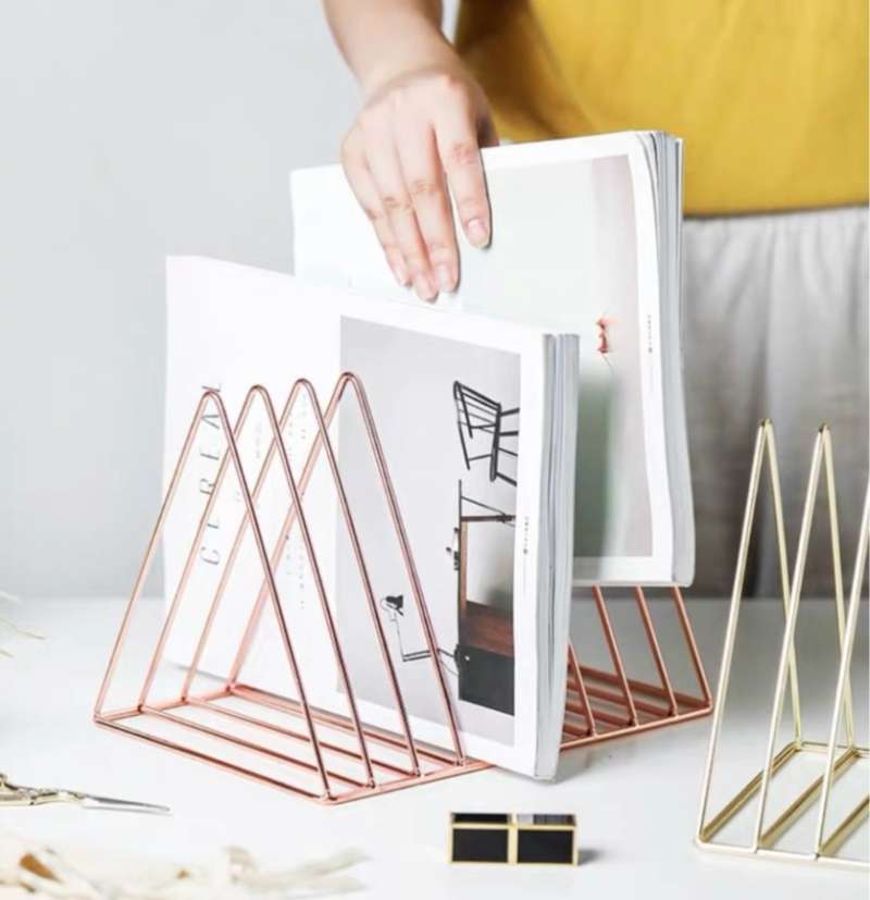 Jual Book Stand Desktop Simple Wrought Iron Bookshelf Office Desk