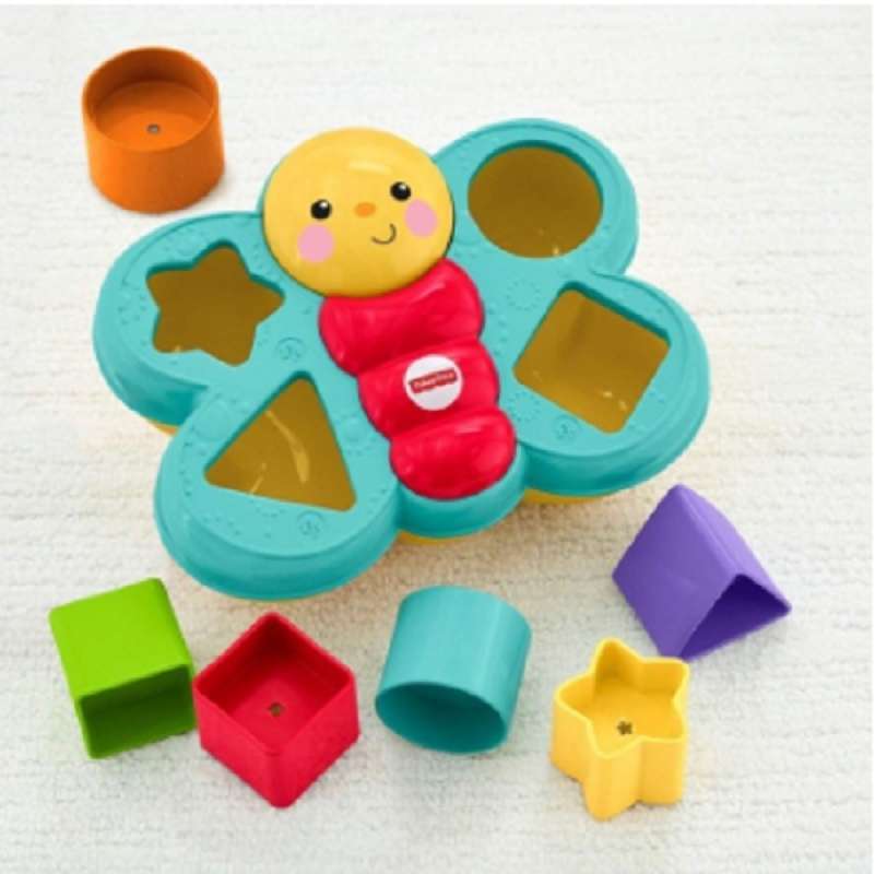 Jual Fisher Price Butterfly Shape Sorter, Six chunky, colorful shapes
