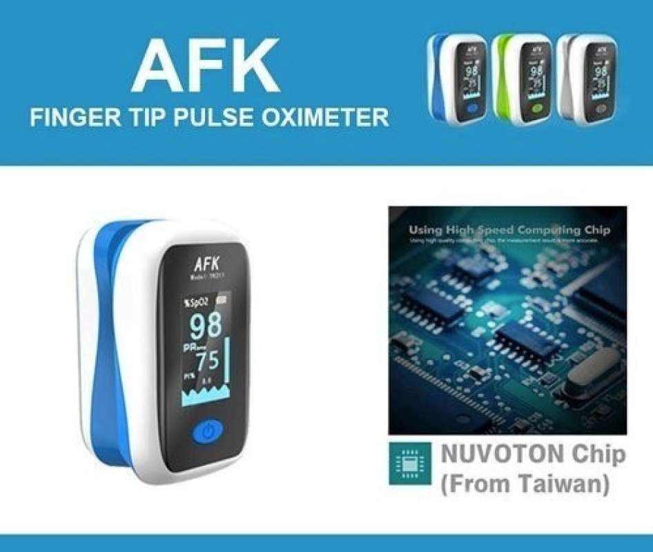 Promo Fingertip Pulse Oximeter SP02 Saturation AFK Original Monitor LED