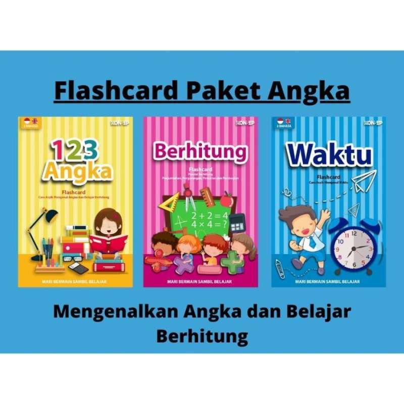 Jual Paket Flash Card Kartu Baby Untuk Bayi Seri Angka Jam Berhitung 3