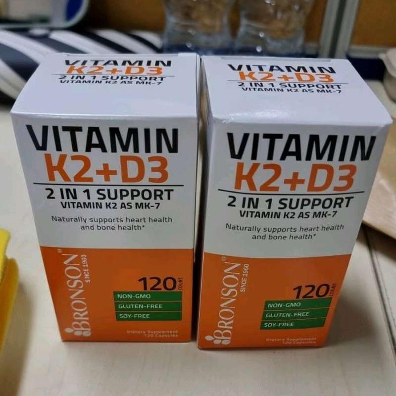 Promo READY STOCK Bronson Vitamin K2 + D3 5000 iu isi 120 kapsul Diskon