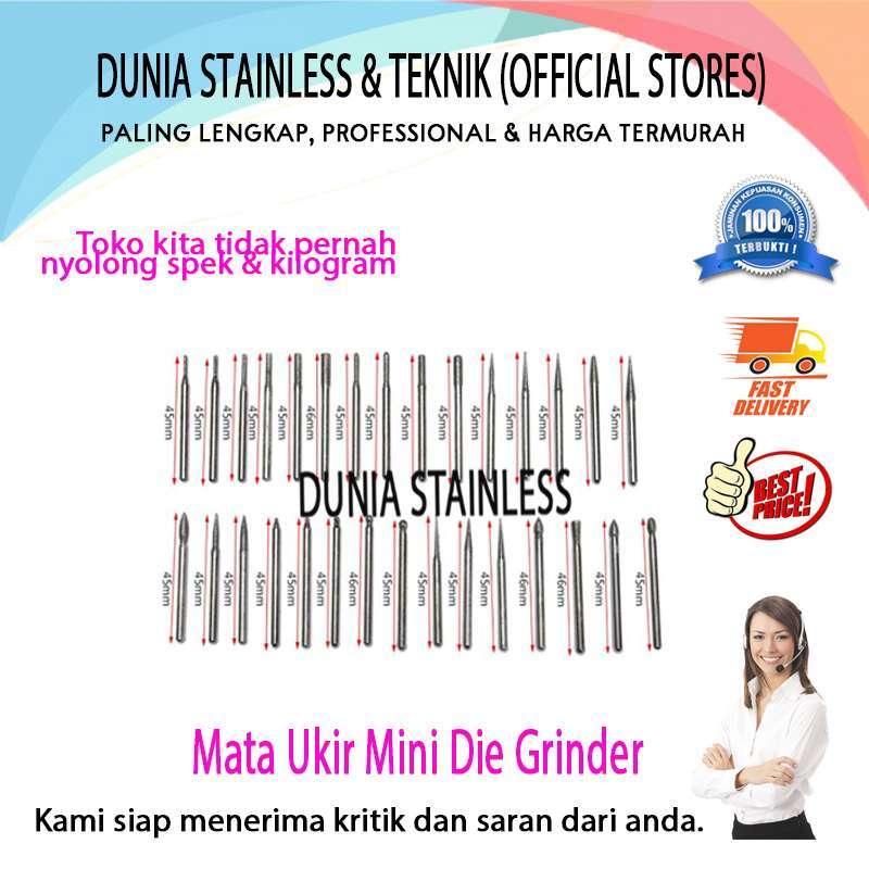 Jual Mata Ukir Mini Die Grinder / Diamond Mounted Point Set 30pcs Di