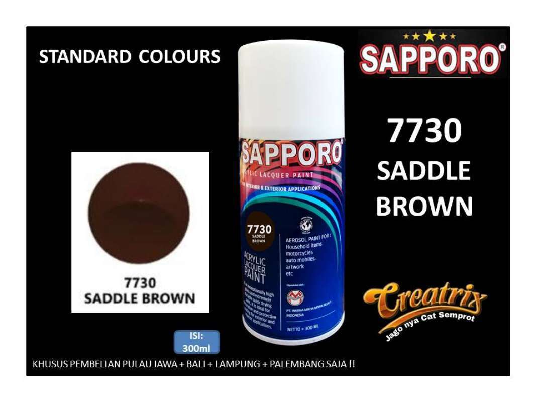 Promo Saddle Brown 7730 Coklat batang tua Sapporo spray paint cat
