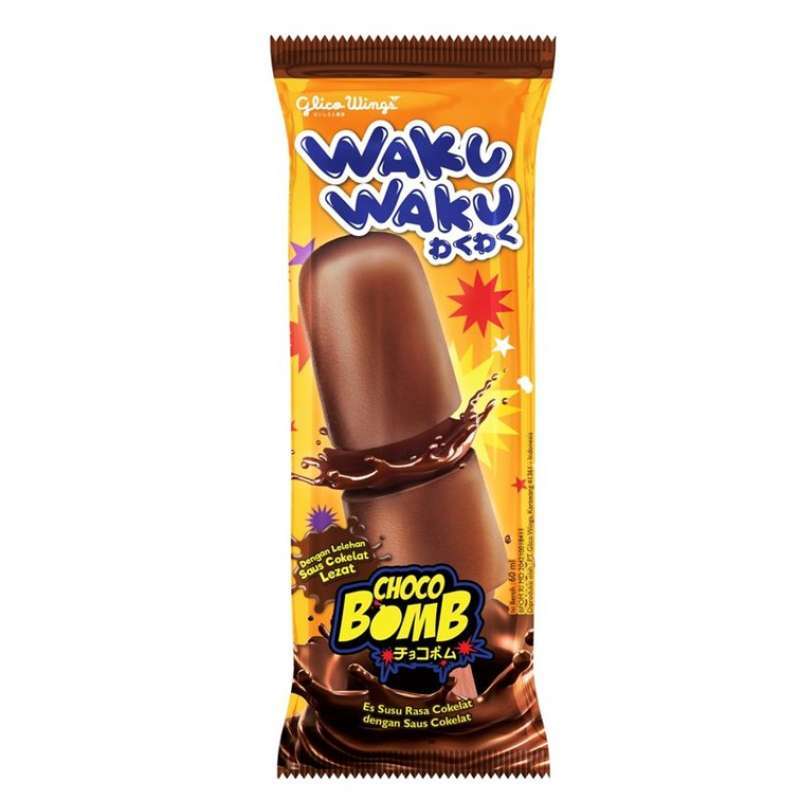 Jual Glico Wings Ice Cream Waku Waku Choco Bomb 60 ml di Seller