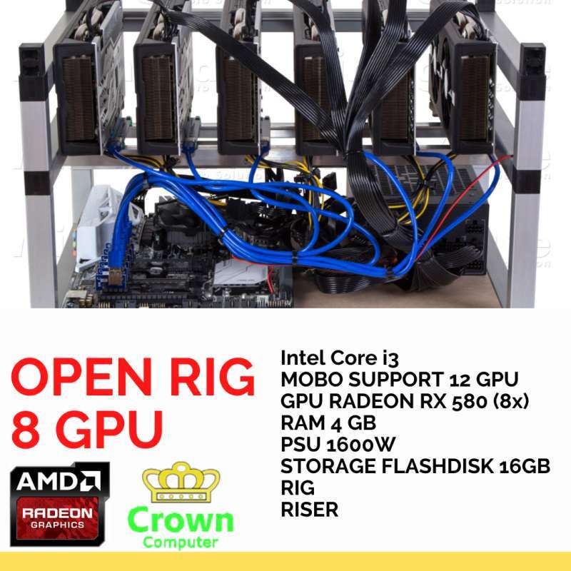Jual MINING RIG 8 GPU RX 580 di Seller Crown Compter - Dukuh Pakis ...