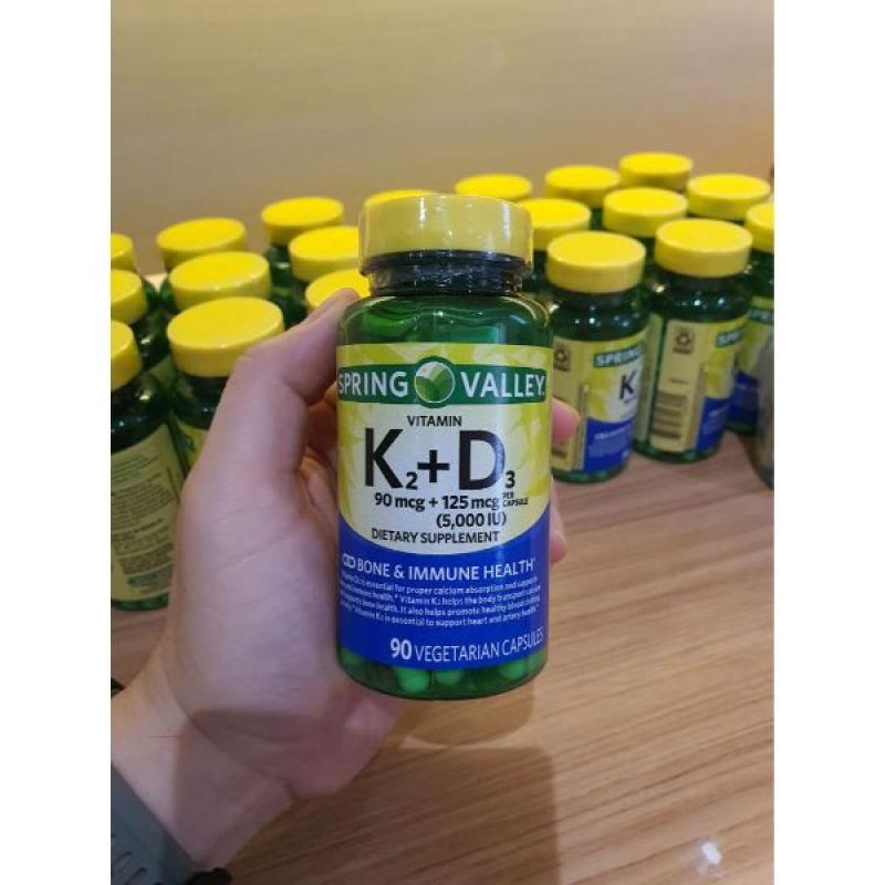 Promo SPRING VALLEY VITAMIN D3 5000IU + K2 90mcg ISI 90 VEGETARIAN