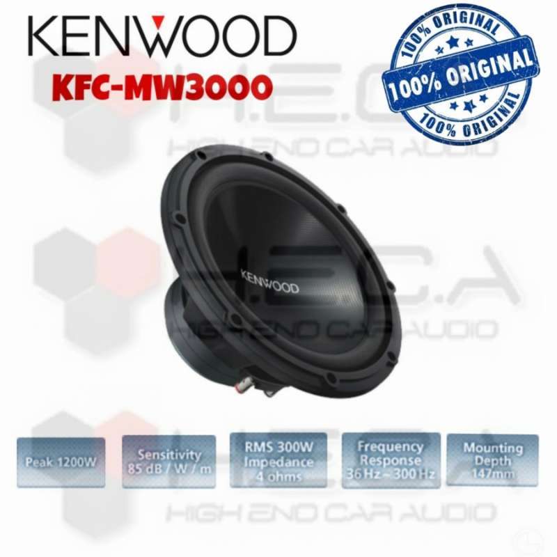 Promo Kenwood Kfcmw3000 Subwoofer Pasif Mobil 12 Bass Sub 12 Inch