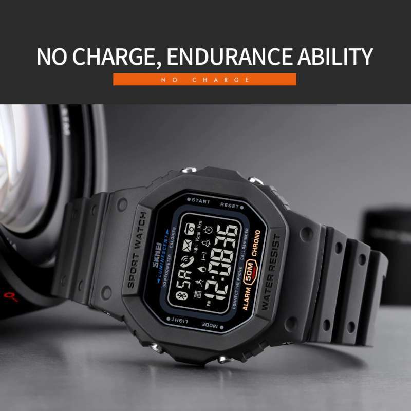 Jual Jam Tangan Pria Smartwatch Bluetooth Skmei 1743 Black Di Seller ...