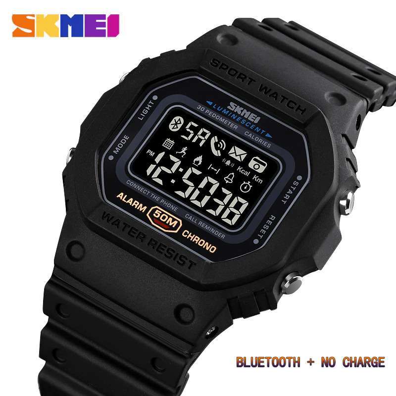 Jual Jam Tangan Pria Smartwatch Bluetooth Skmei 1743 Black Di Seller ...