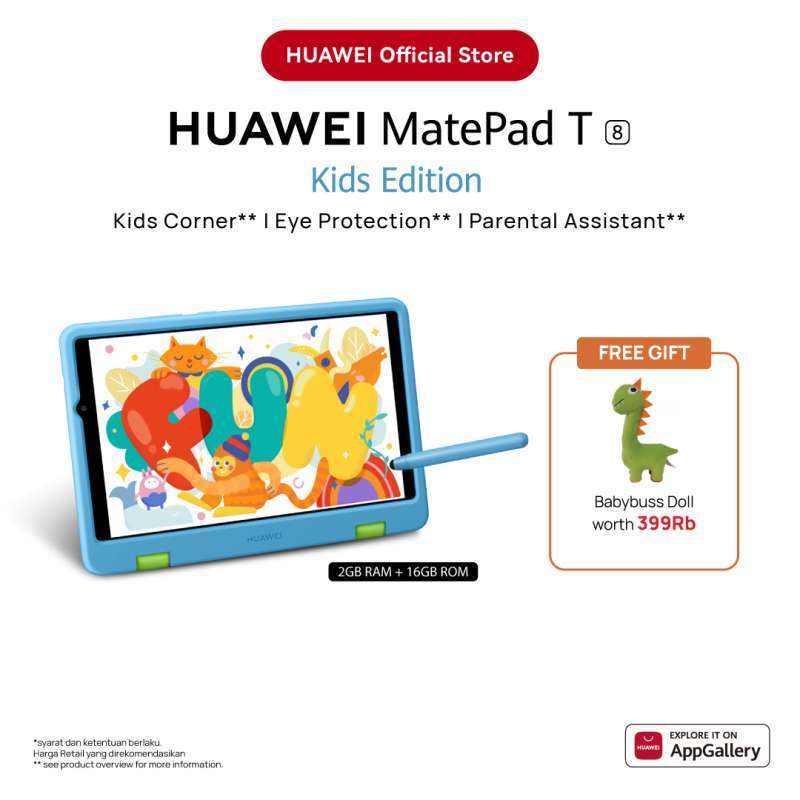Jual HUAWEI MatePad T8 Kids Edition Tablet [2+16GB] | 8 inci | Kids ...