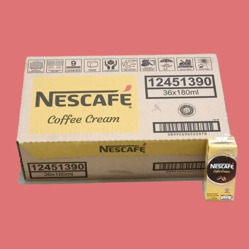 Jual Nescafe Coffee Cream UHT Kopi Siap Minum 180ml [36 kotak/karton