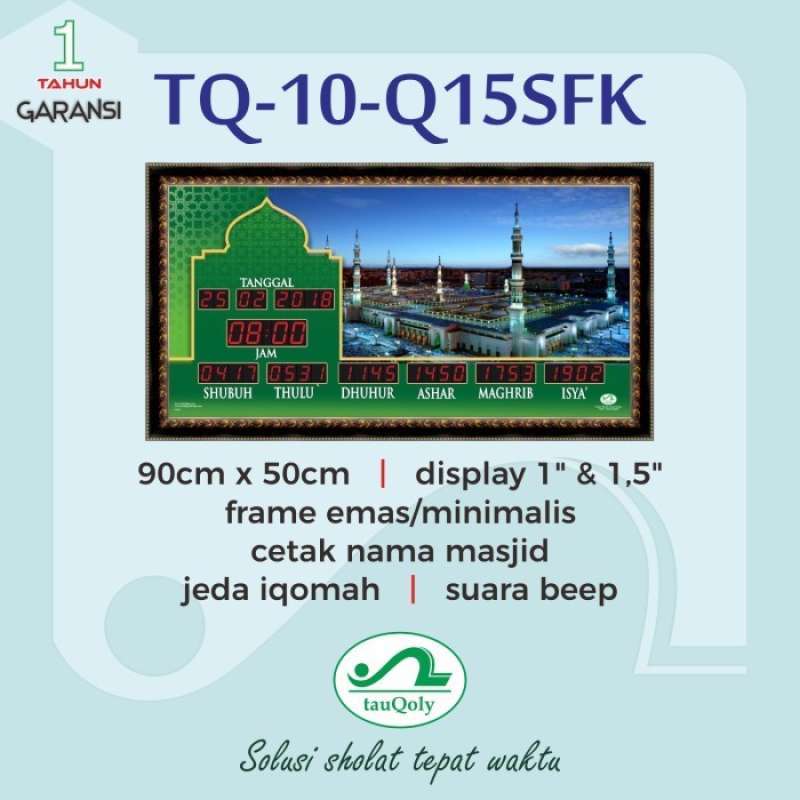 Jual Jam Digital Masjid Jadwal Waktu Sholat Dinding Musholla Otomatis