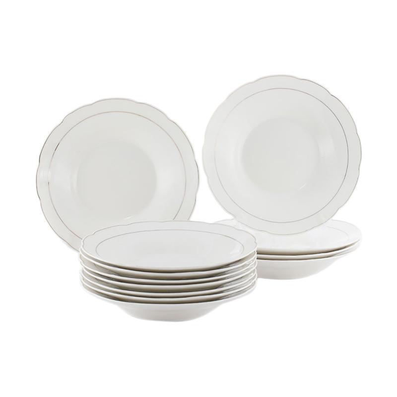 Jual Vicenza DP9 Gold Line Dinner Plate Set Piring Makan 