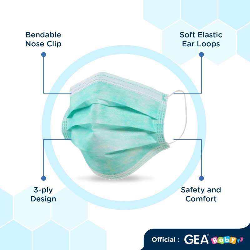 Medical Masker Promo Masker GEA Medical Surgical Face Mask 3ply Ear loop non-pack isi ...