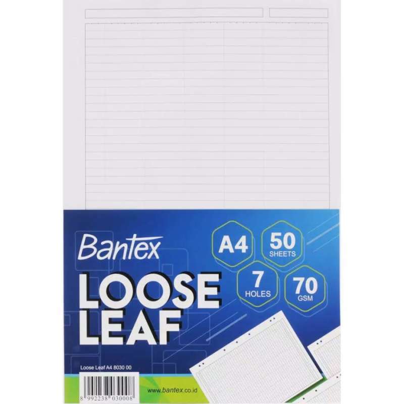 Jual Bantex Loose Leaf Paper Size A4 Kertas Binder di Seller Arjuna
