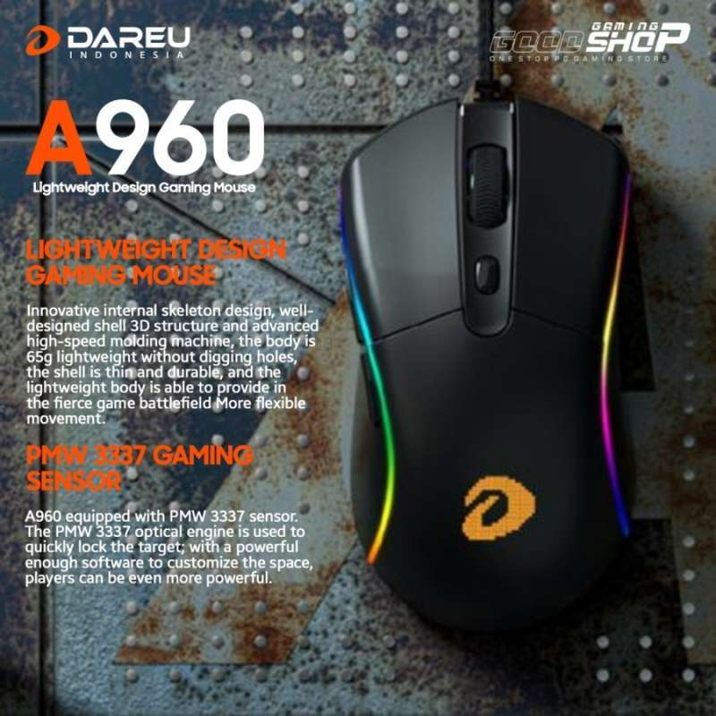 Promo DAREU A960 ALPHA Gaming Mouse Lightweight 65 gr - Gaming Mouse ...
