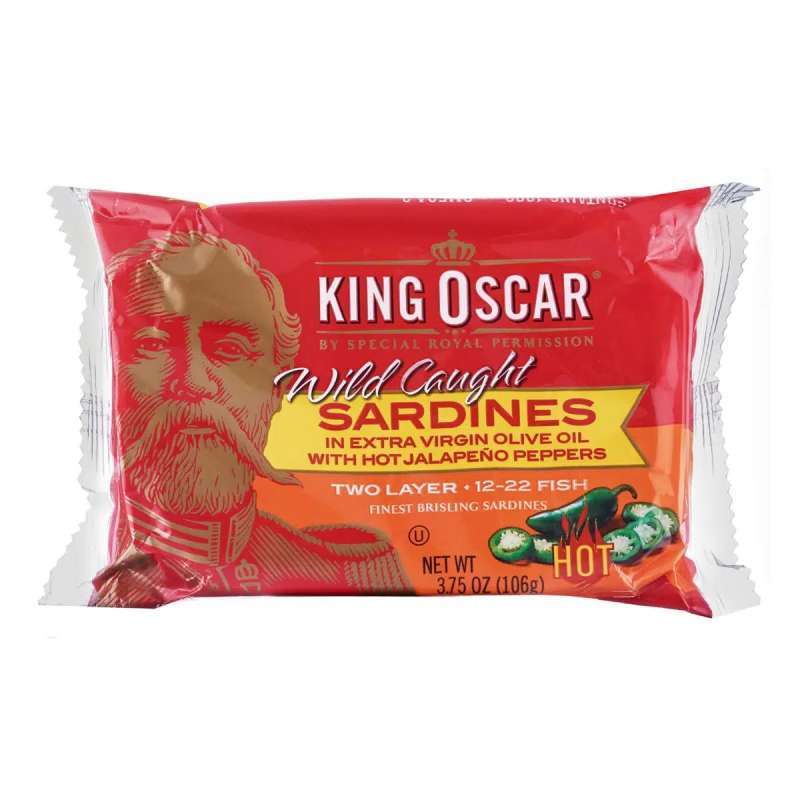 Jual King Oscar Wild Caught Sardines Hot Jalapeno Peppers 106g di