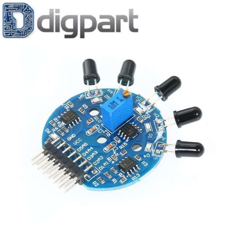 Jual Flame Sensor Module 5 Channels Flame Fire Sensor Api Module 14-pin ...