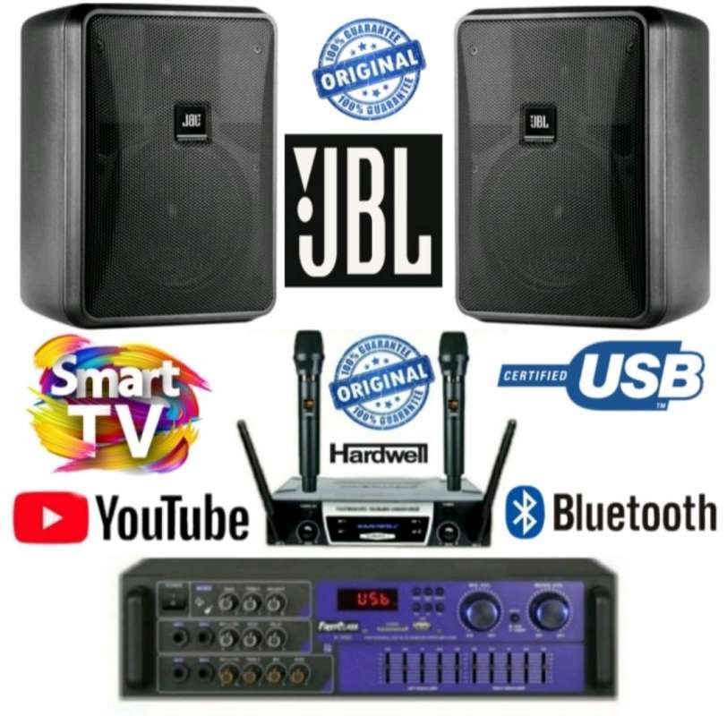 Jual Paket Set Karaoke JBL ORIGINAL 6 Inch Ampli Bluetooth 2 Mic