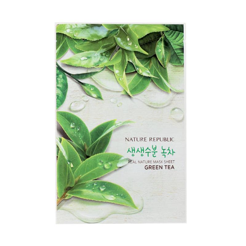 Jual Nature Republic Green Tea Real Nature Mask Sheet [Original] di ...