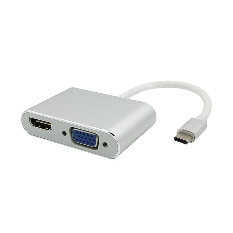 â Wiretek Type C 2in1 Combo Alat Konverter [usb 3.1 To