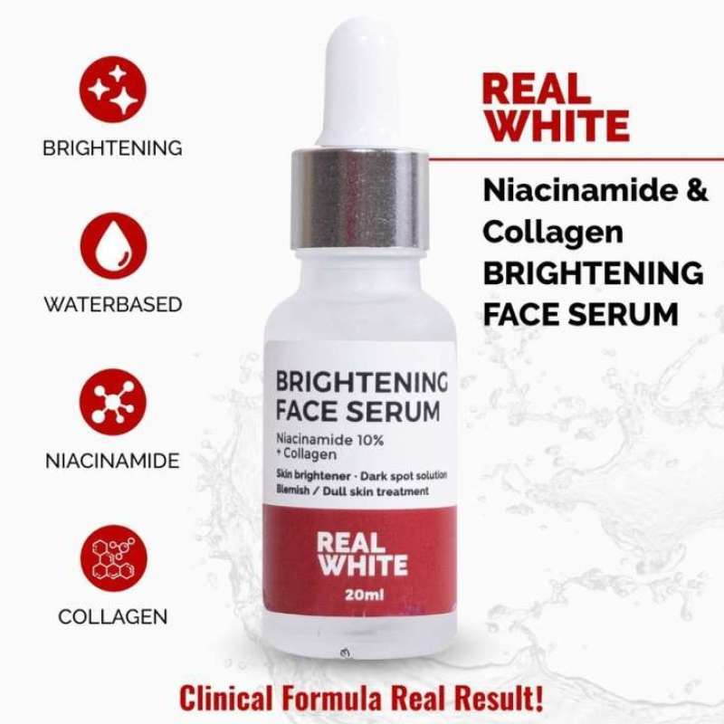 Promo Real White Brightening Niacinamide Alpha Arbutin AHA BHA PHA