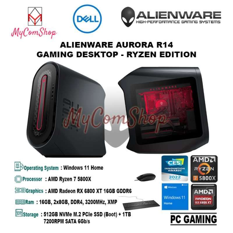 Jual ALIENWARE AURORA R14 RYZEN 7 5800X 16GB RAM 512GB SSD 1TB SATA AMD ...