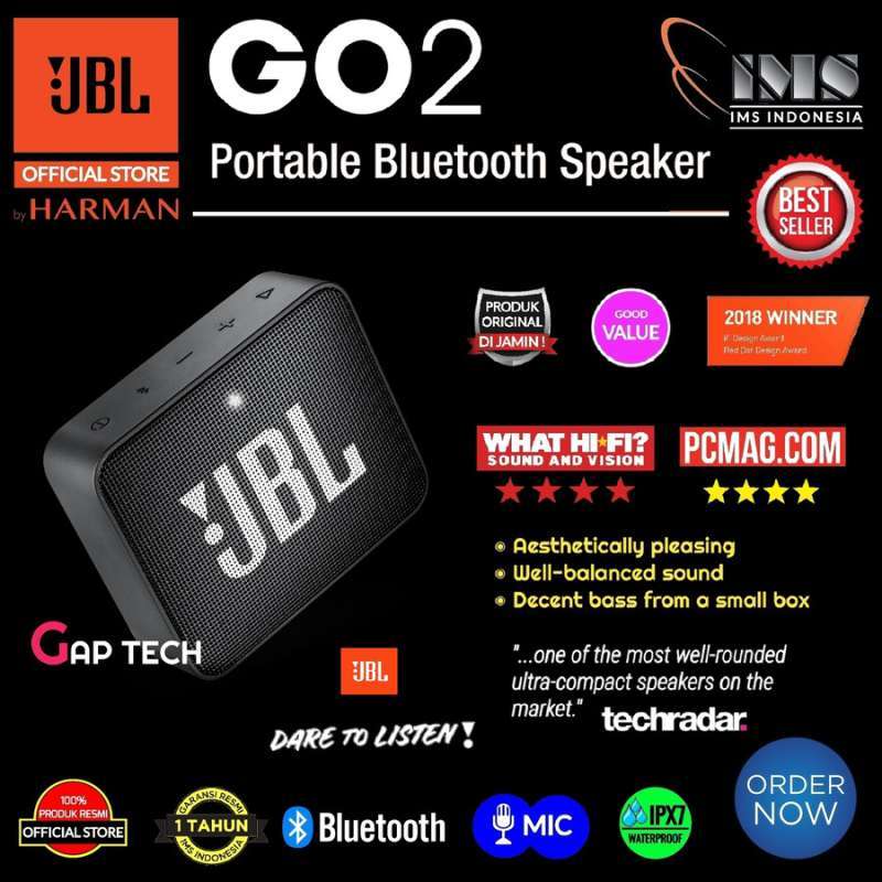 Promo JBL GO2 / GO 2 Waterproof Portable Bluetooth Speakers Original ...