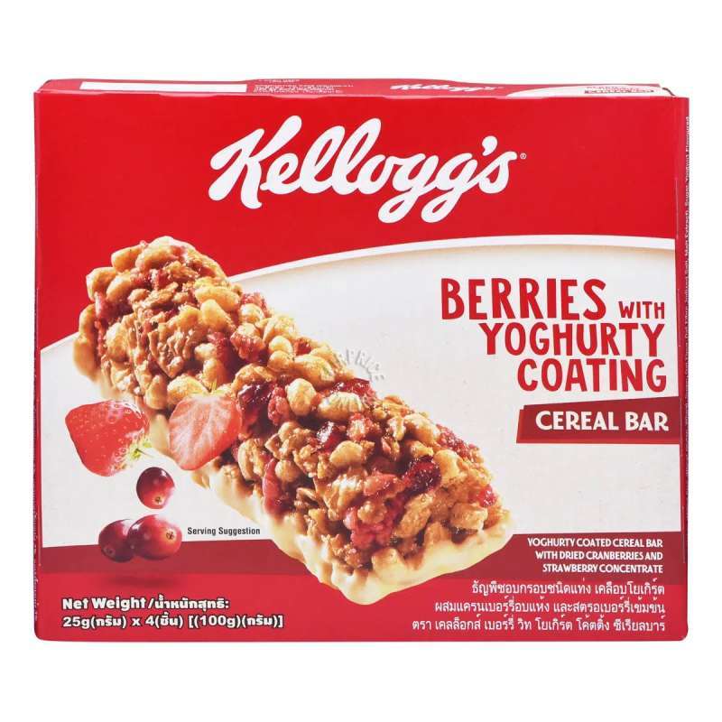 Jual Kellogg's Cereal Bar Berries with Yogurty Coating 4sX25g di Seller BisQuitto Shop Baloi