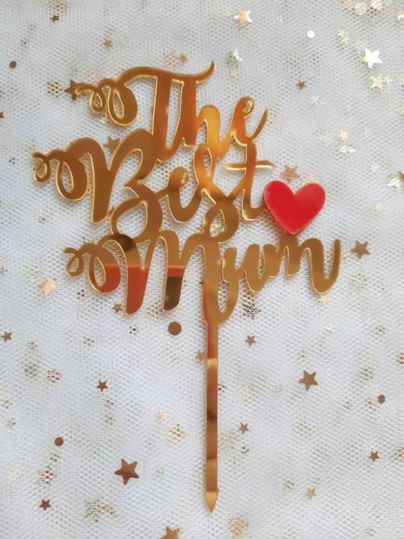 Jual Cake Topper Happy Birthday Mom Mama Akrilik Mother&rsquo;s Day Hari Ibu