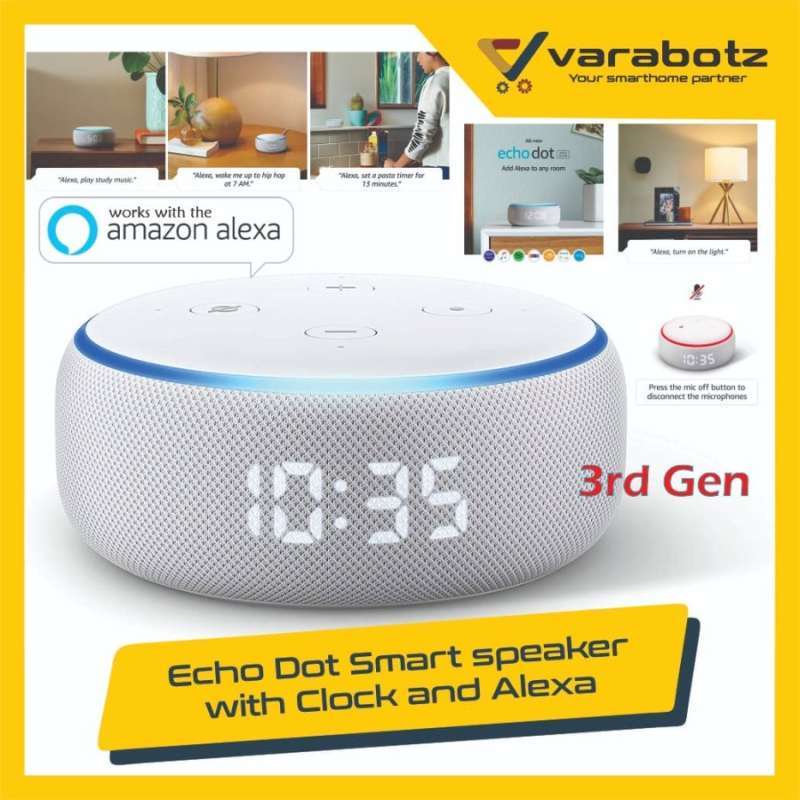 Jual All New Echo Dot (3rd Gen) Smart Speaker With Clock And Alexa Di