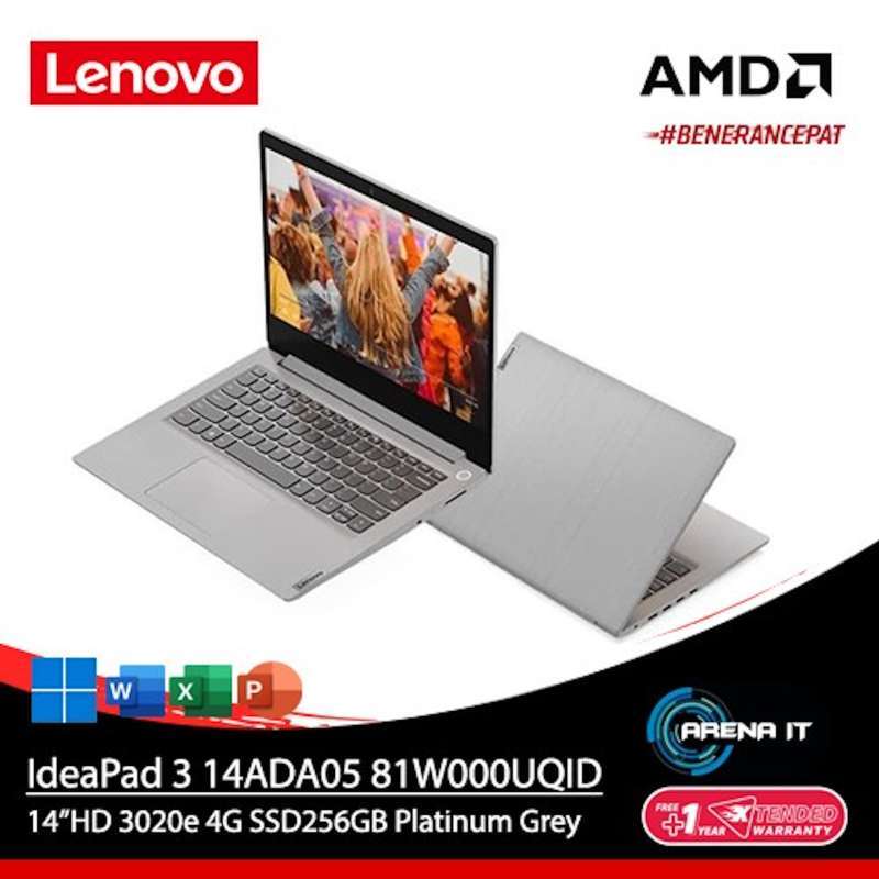 Promo LENOVO IdeaPad 3 14ADA05 81W000UQID - latinum Grey) [AMD 3020e ...
