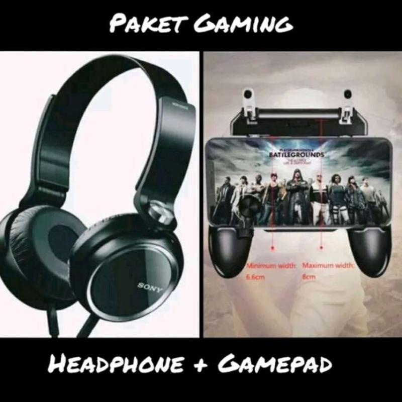 Jual headphone Sony jbl with mic plus gamepad joystick controller ...