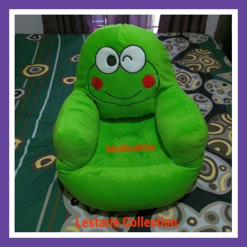 Promo Sofa Anak Boneka Karakter Motif Kodok Tempat Duduk Bayi Anak